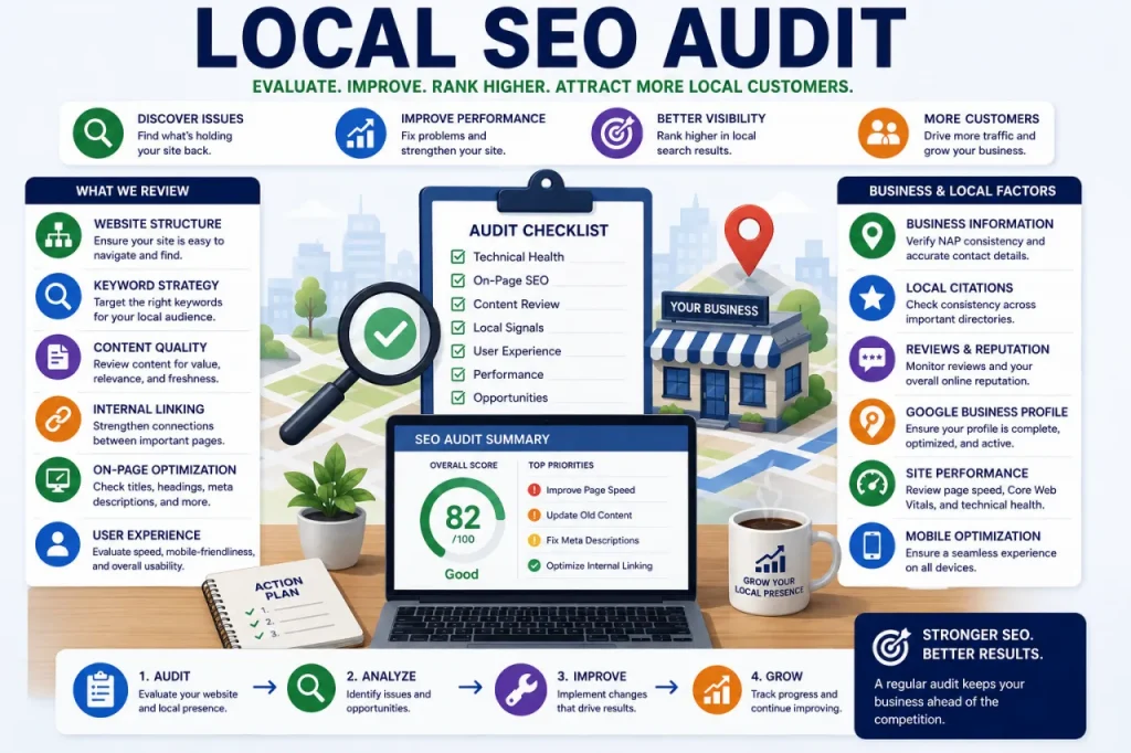 Showing local SEO Audit